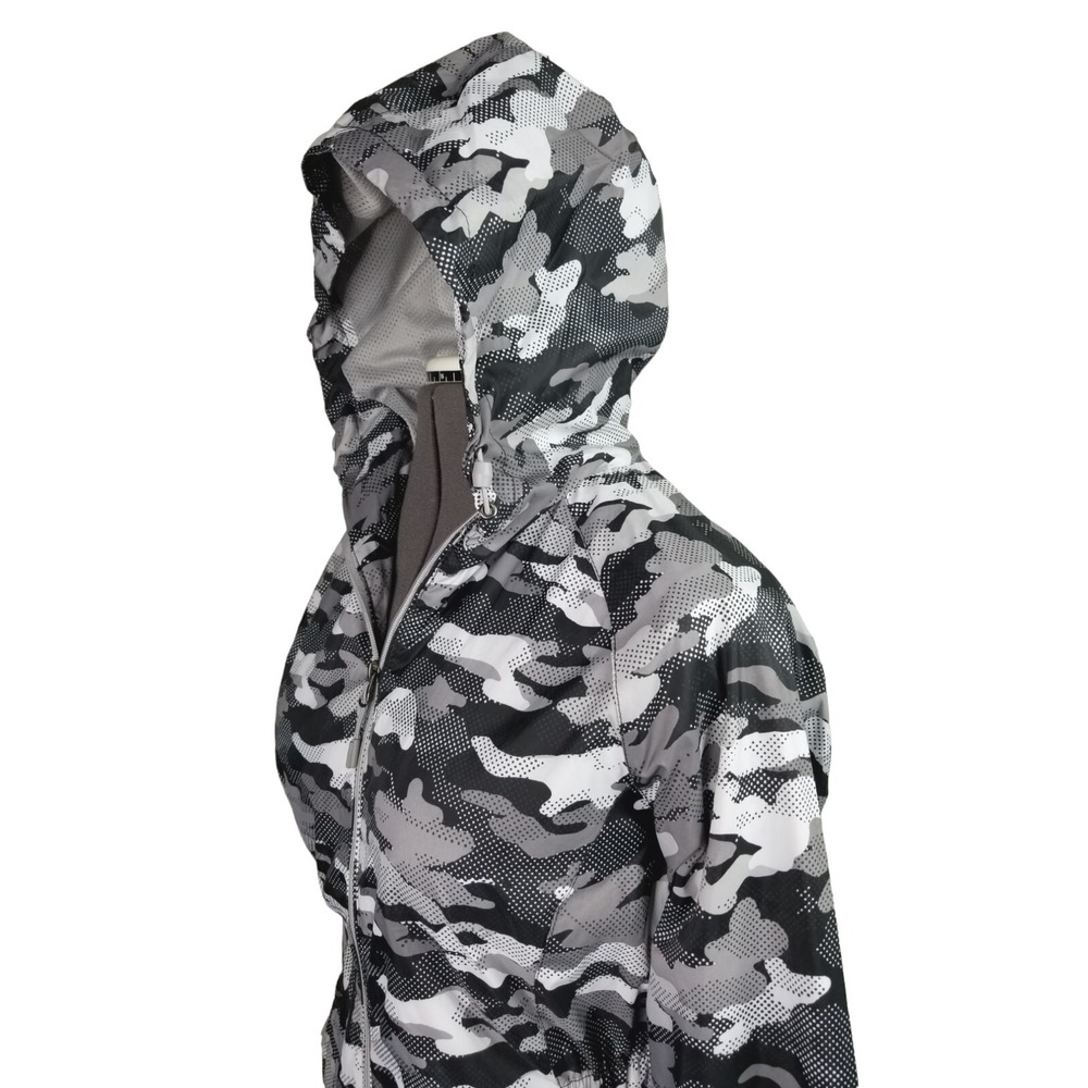 Mountain Club Camo Women's Jacket Black white Size XL,(ACTUAL L)PIT TO PIT 23 IN